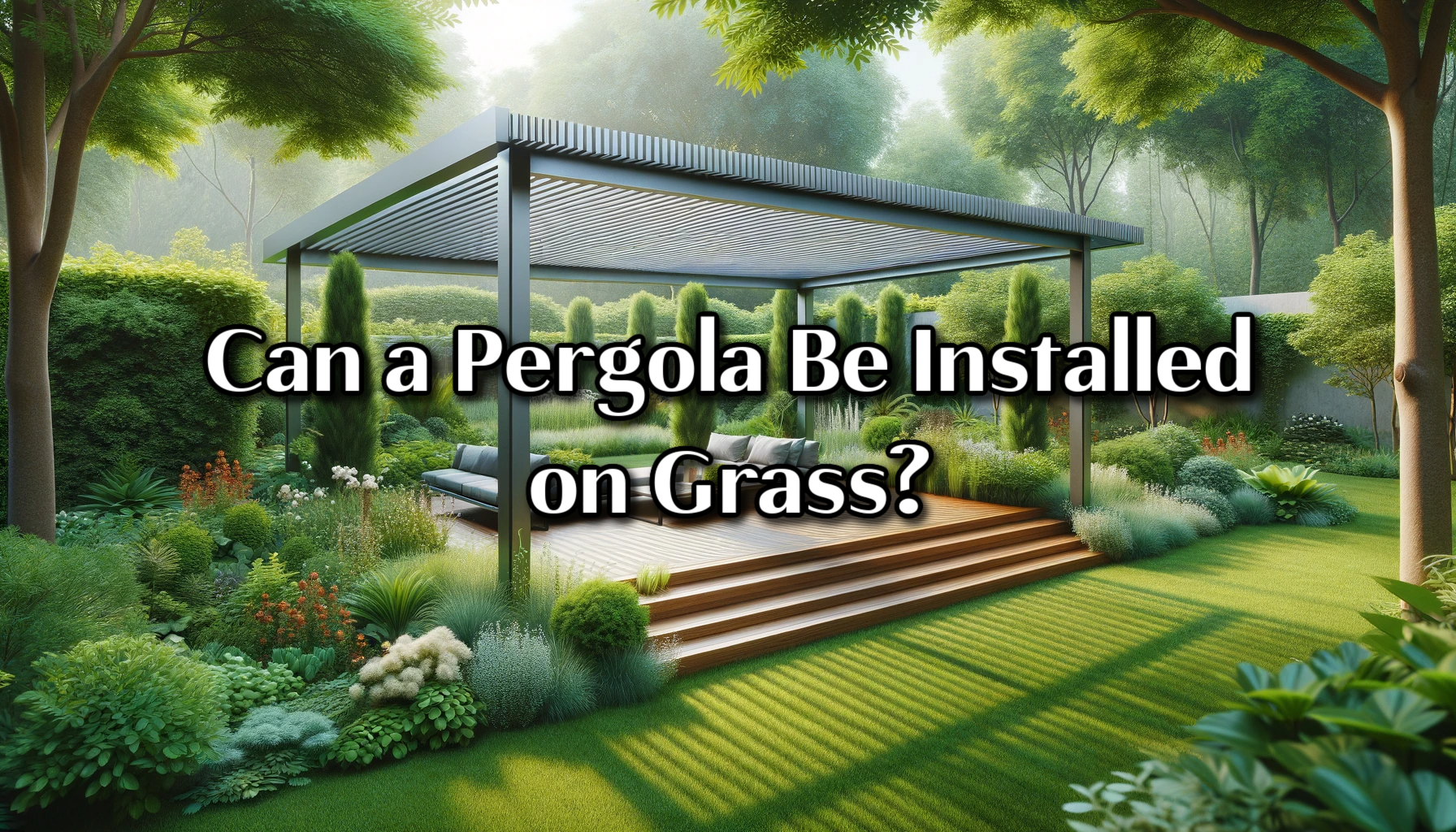 Can a Pergola Be Installed on Grass?