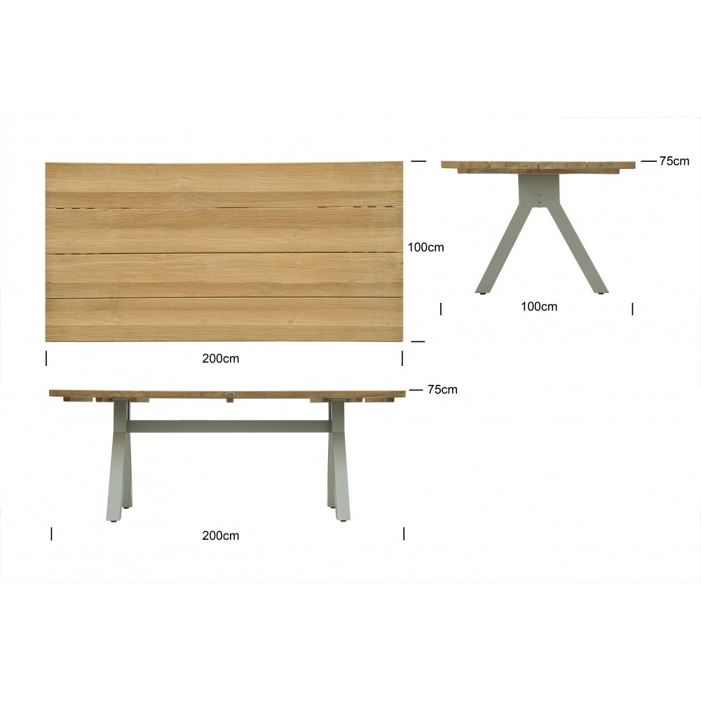 Journey and Alaska 6 Seat Dining Set table dimensions