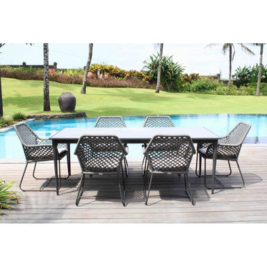 Kona and Serpent 6 Seat Dining Set poolside 2