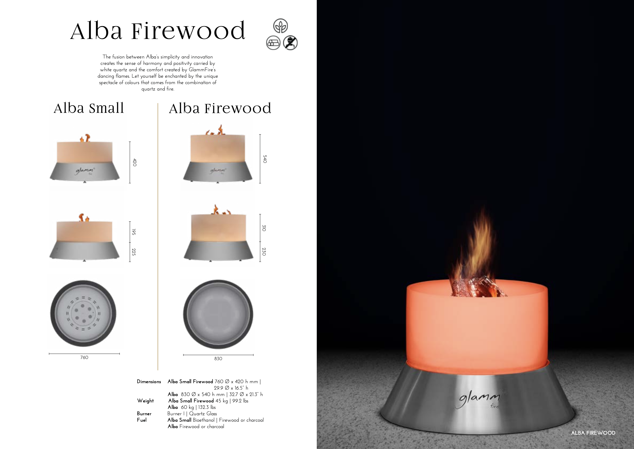 GlammFire Alba Firewood
