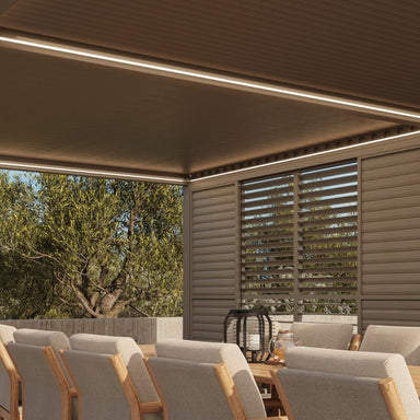 Luxe Electric Louvered Pergola side