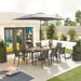 Milano 8 Seat Rectangular Dining Set parasol far