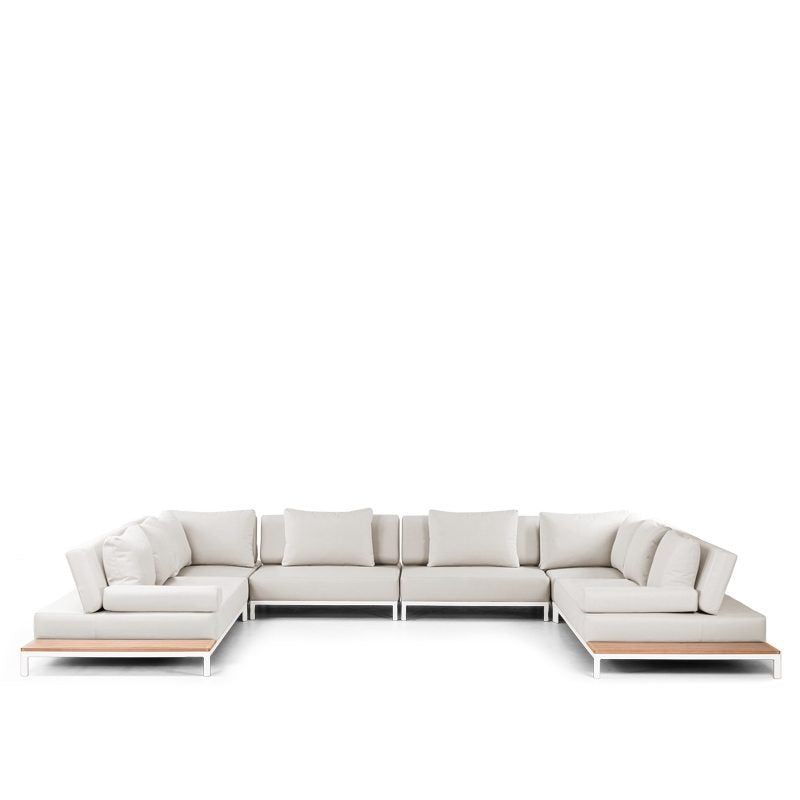 Motion 10 Seater Sofa Set white