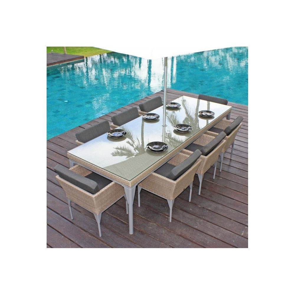 Brafta 8 Seat Dining Set poolside