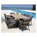 Chatham and Alaska 8 Seat Dining Set poolside