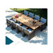 Horizon and Alaska 8 Seat Dining Set poolside