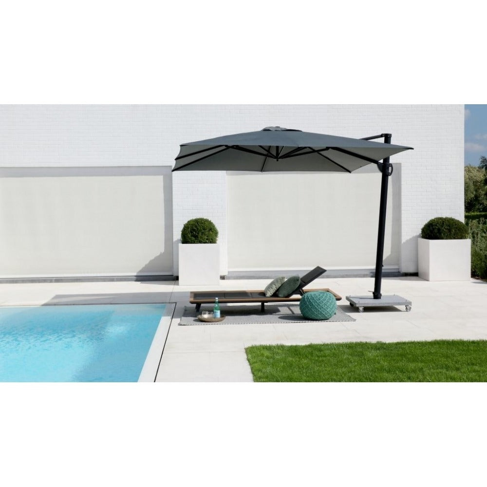 Marbella Cantilever Square Parasol poolside 2