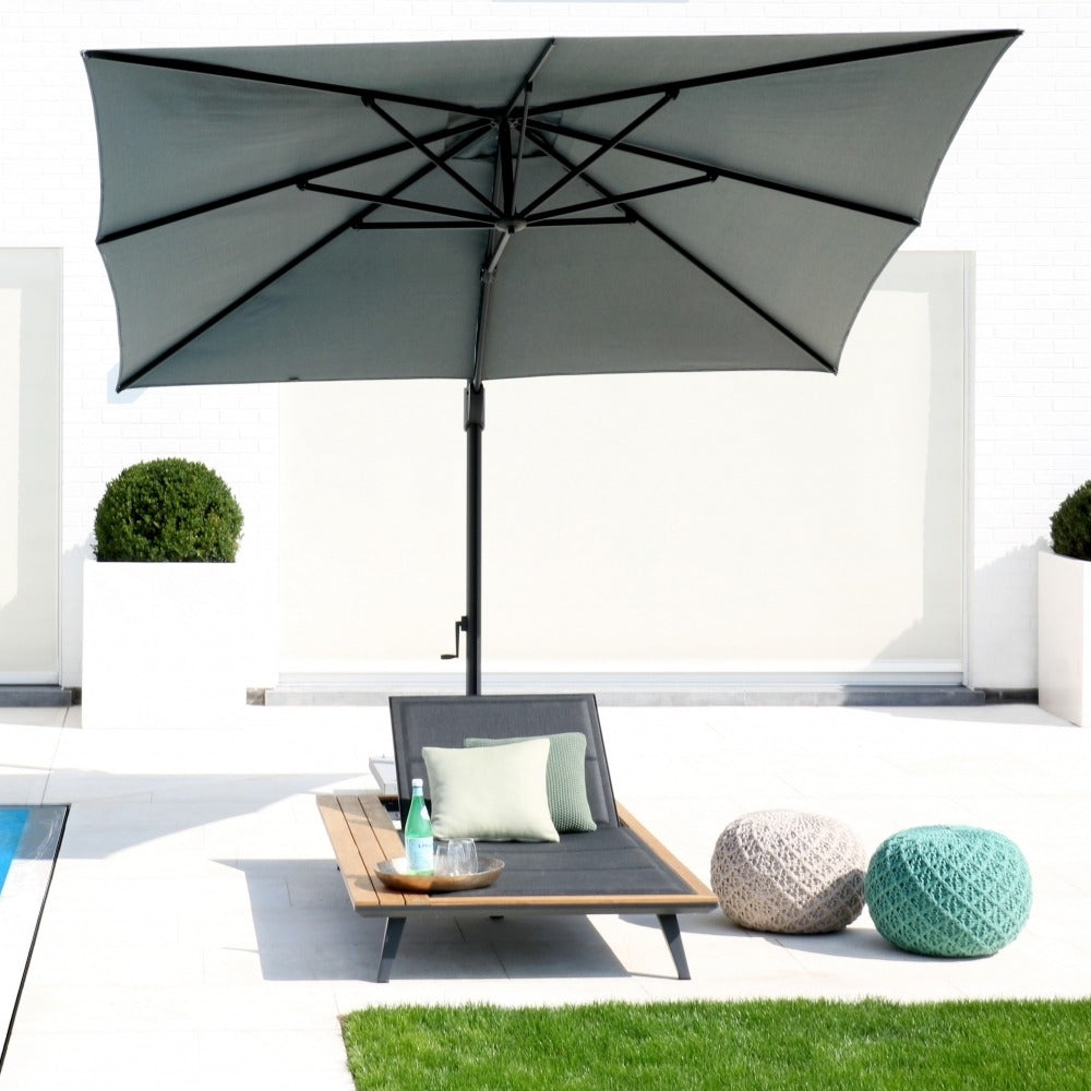 Marbella Cantilever Square Parasol poolside