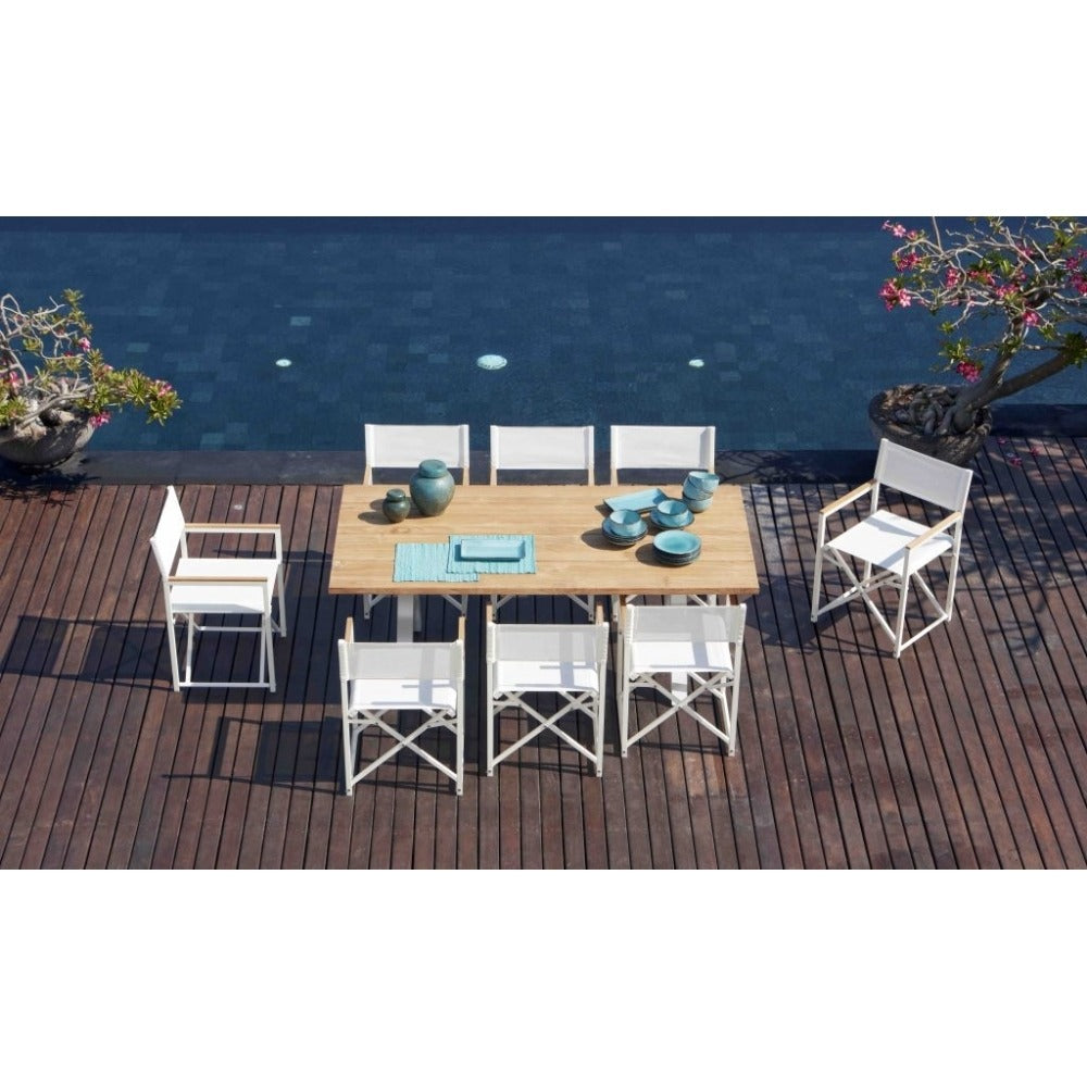 Venice and Alaska 8 Seat Dining Set white sky